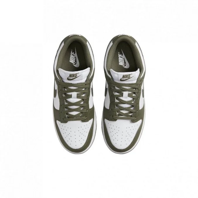 Кроссовки женские Nike Dunk Low White/Medium Olive/White
